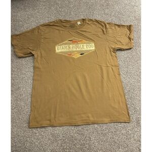 Blue 84 Utahs Hogle Zoo T-Shirt Mens Small Brown Excellent Graphic Tee Cotton